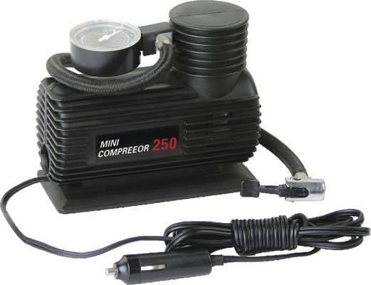 검은 핸디와 자동차 타이어를 위한 작은 플라스틱 가지고 다닐 수 있는 전기 공기 압축기