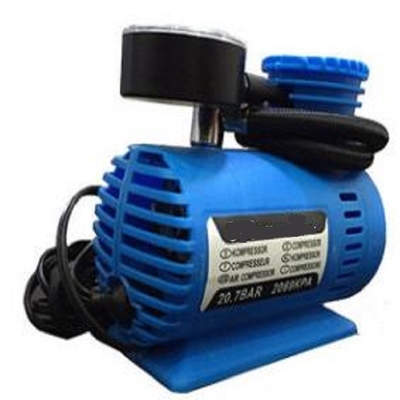 담배용 라이터 플러그와 푸른 플라스틱 250 Psi 12v 공기 압축기